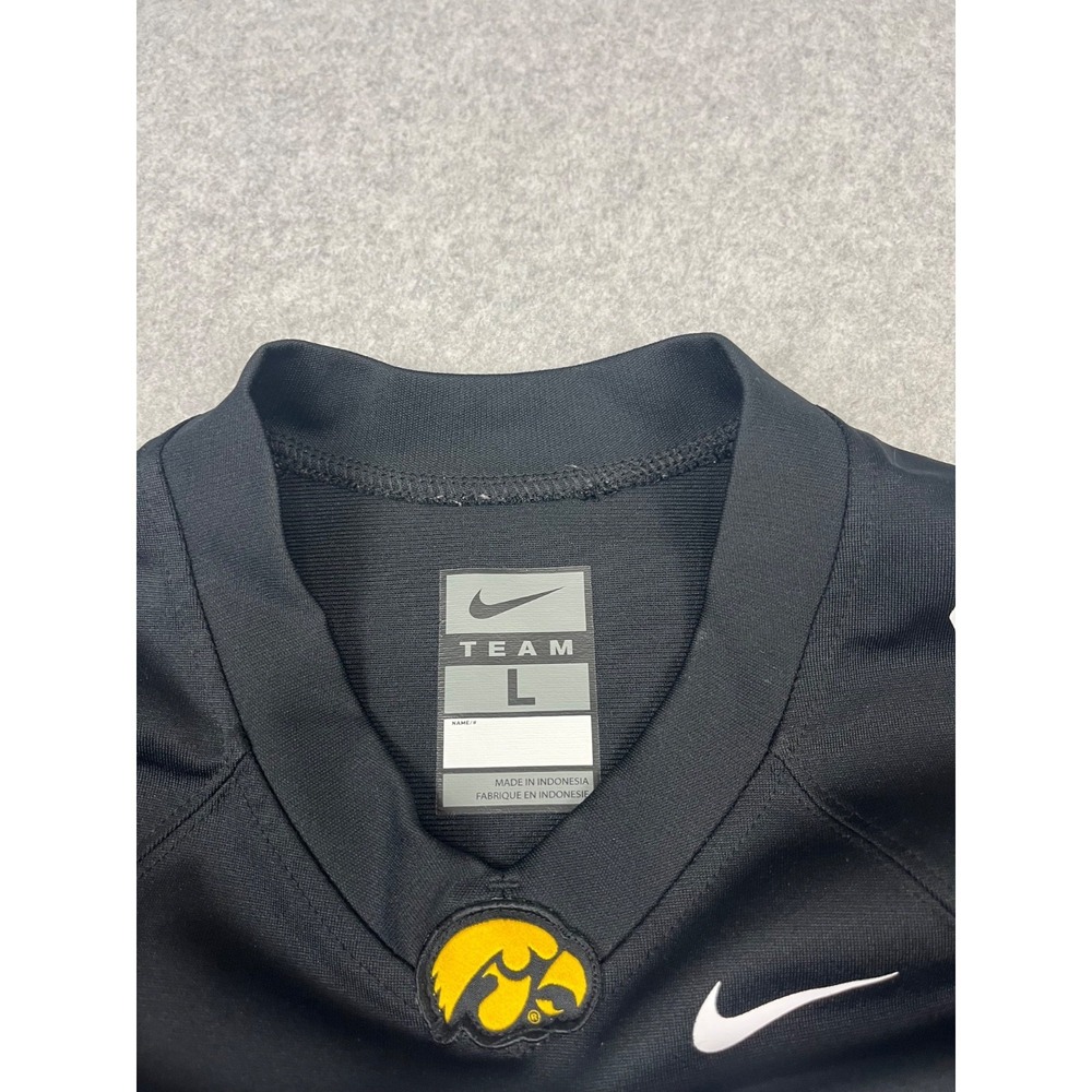 University Of Iowa Hawkeyes Football Jersey Youth L Black Yellow Nike #14 - Picture 4 of 9